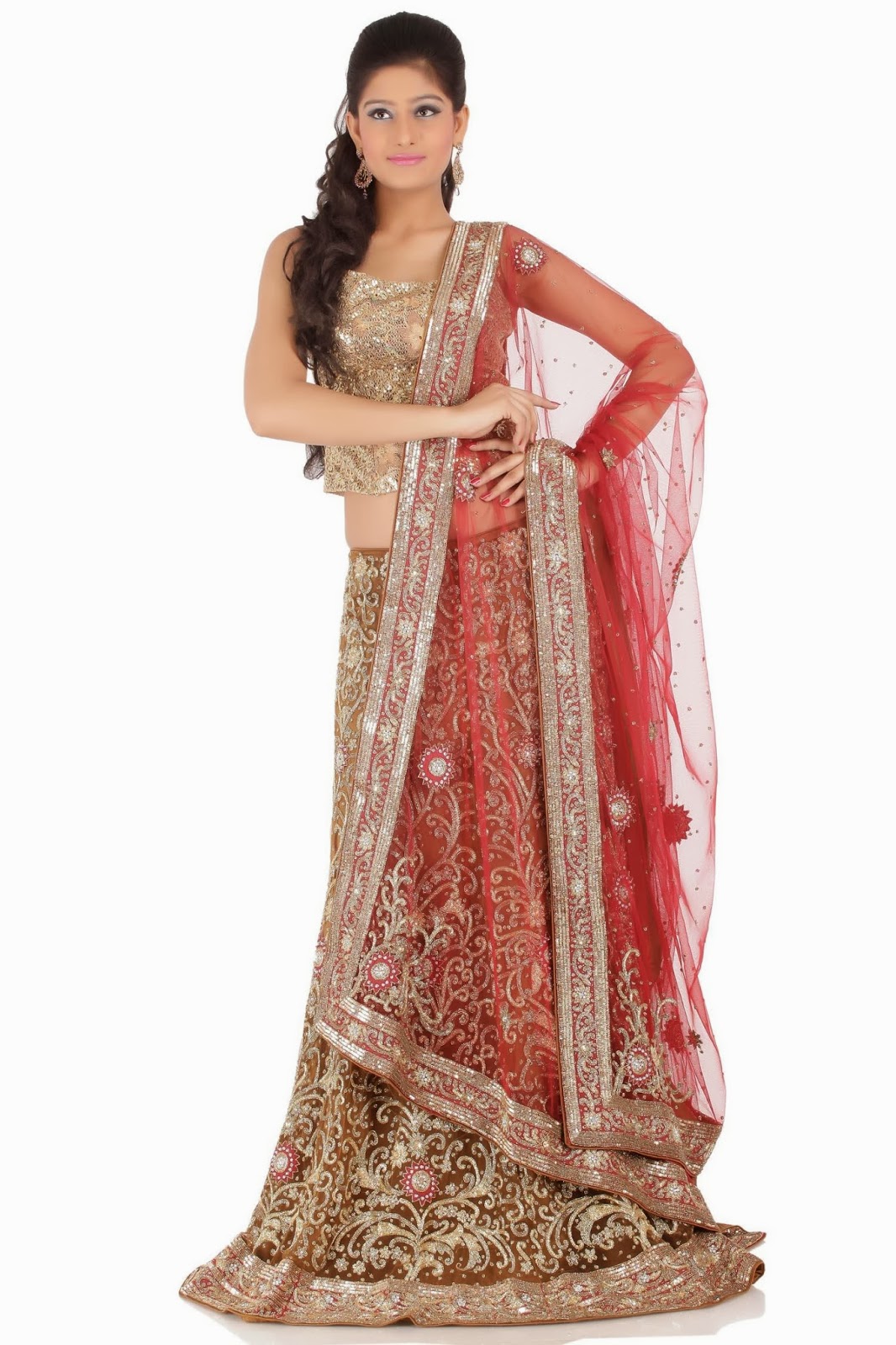 هوليوود فور عرب Latest And Stylish Bridal Wear Lahenga Collection 2013