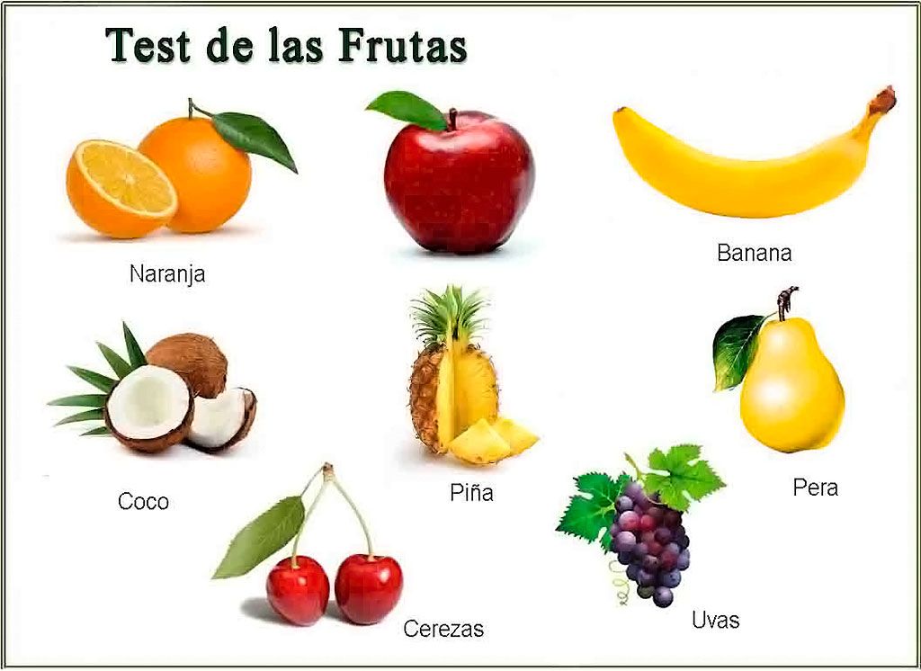 Los más peques: Los nombres de las frutas