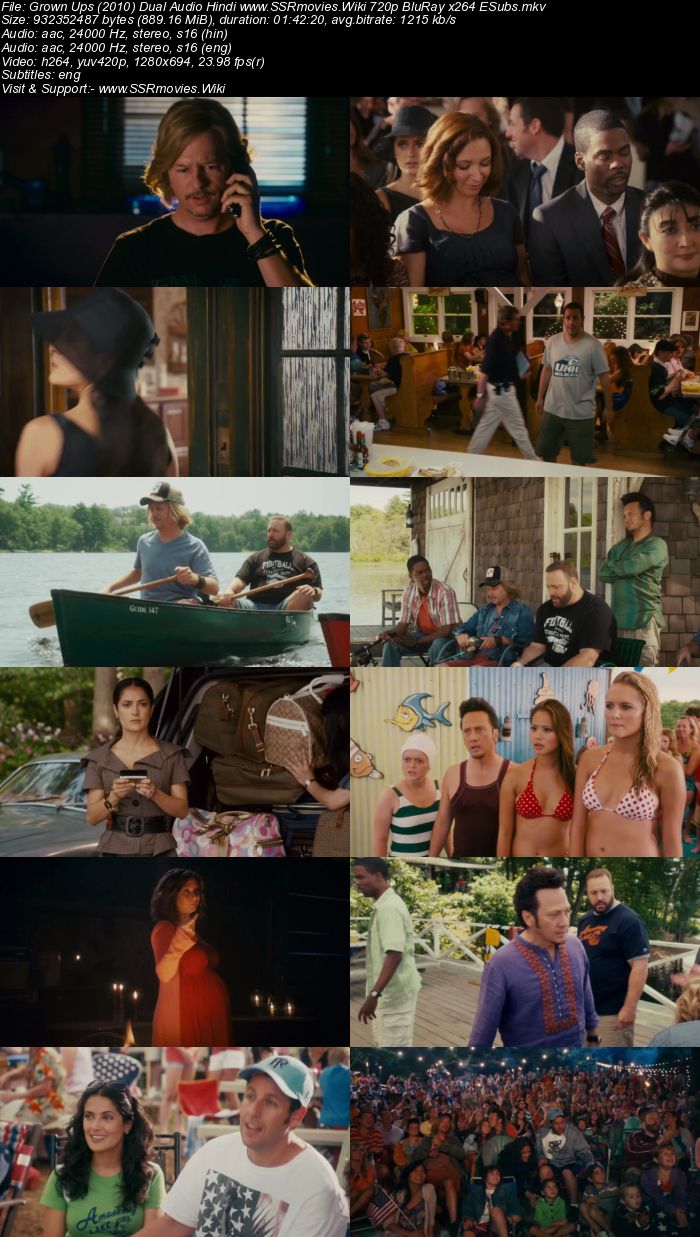 Grown Ups (2010) Dual Audio Hindi 720p BluRay x264 900MB ESubs Movie Download