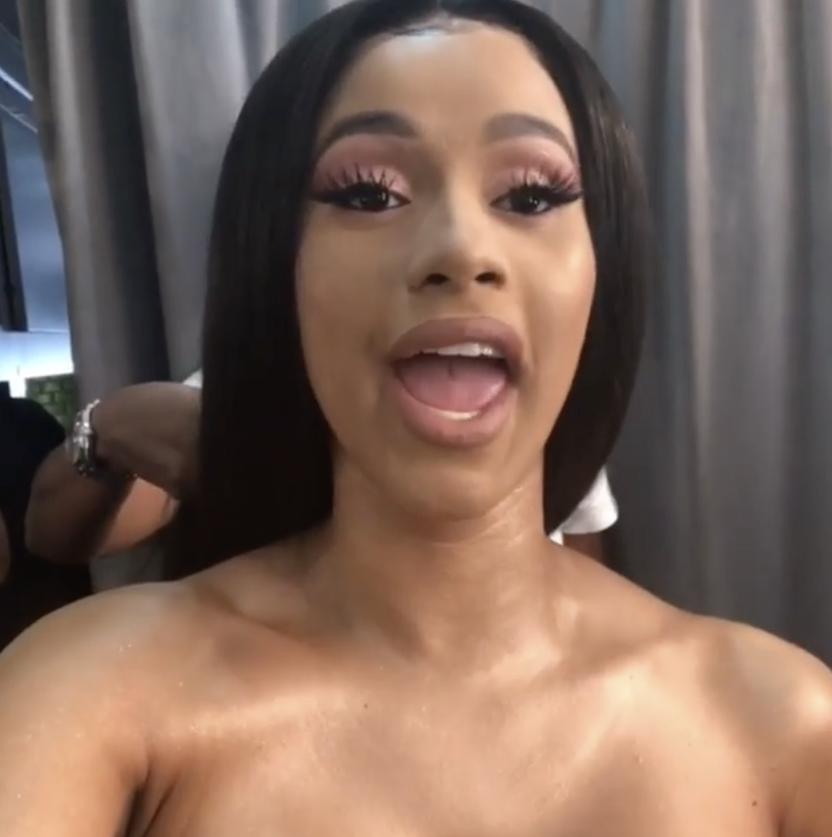 Rapper Cardi B shows off the new dream home she bought for her mother. 