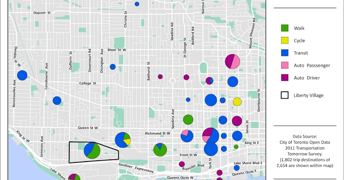 Healthy City Maps Transportation Options for Liberty Village