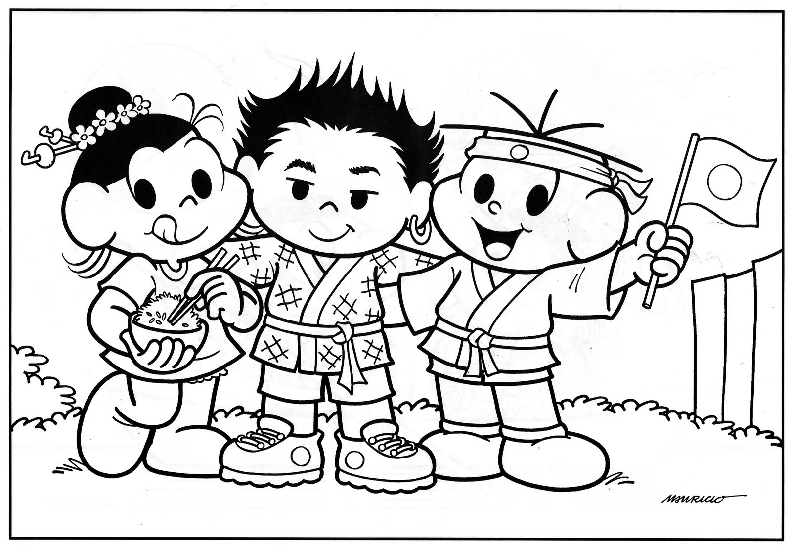 DESENHOS E MAIS DESENHOS Turma da Mônica no Japão DESENHOS E MAIS DESENHOS Turma da Mônica no Japão