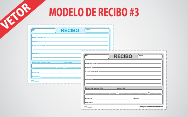 modelo de recibo 3 vetor go top downloads modelo de recibo