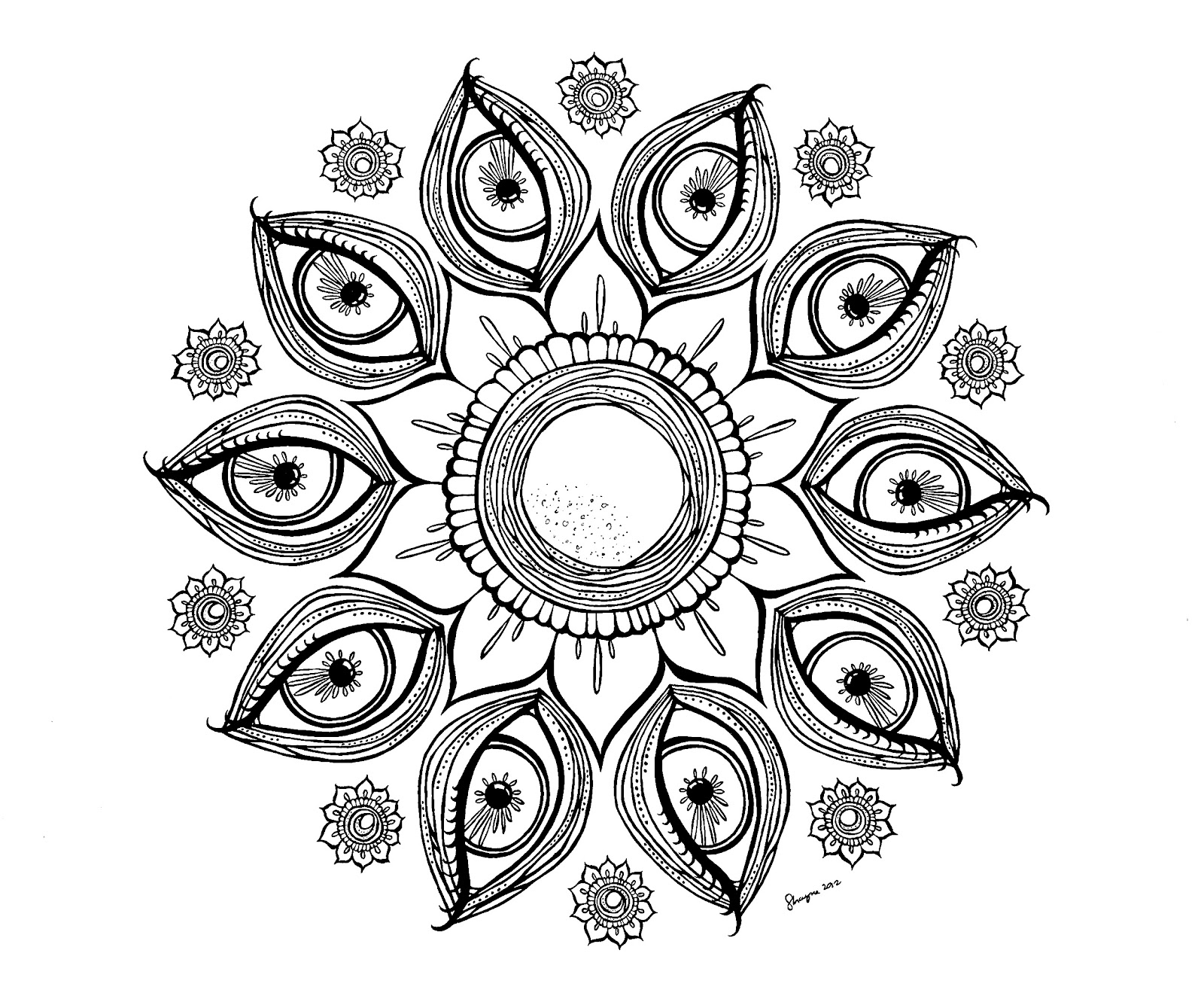 ispywithmycraftyeyes Eye Mandala Finished!!!!!