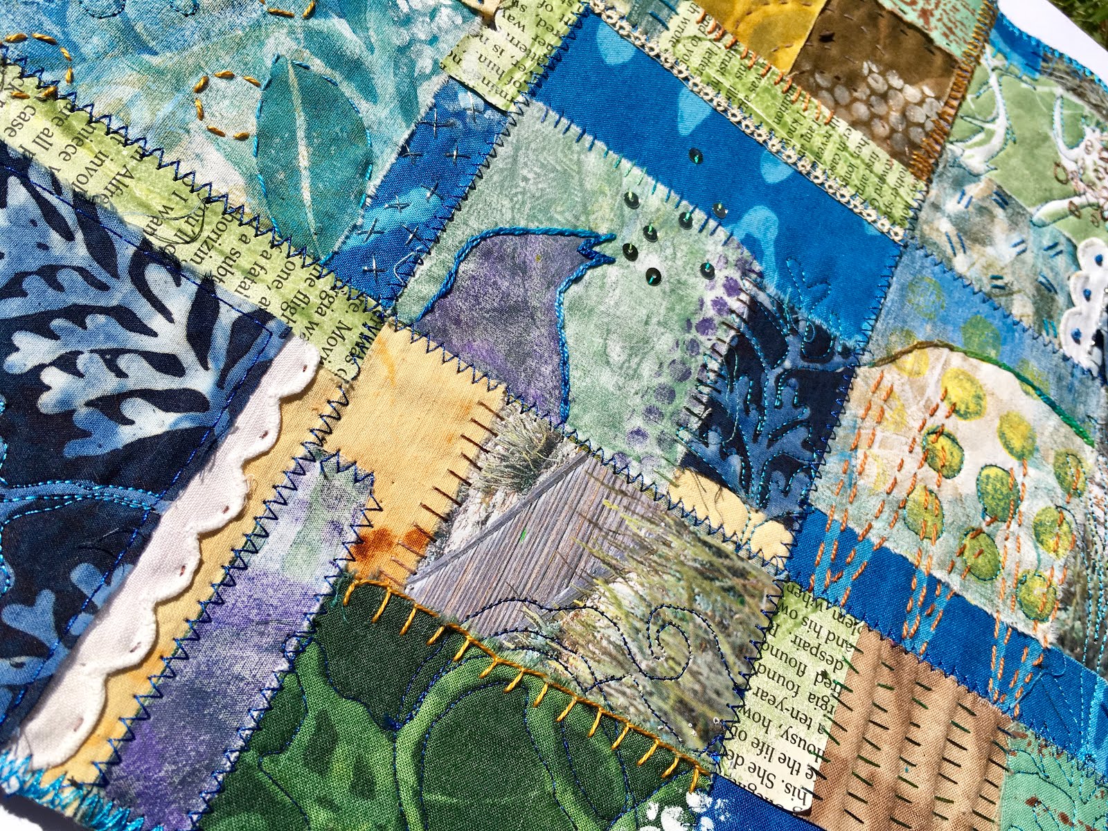 JaneVille 5 day art quilt in California in April 2020