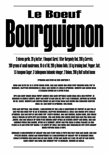 A faded palette: Poster Le Boeuf Bourguignon