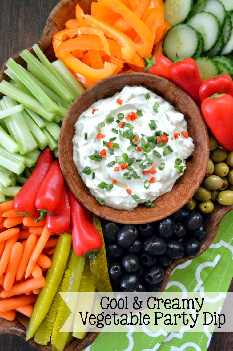 Joyously Domestic Cool & Creamy Vegetable Party Dip