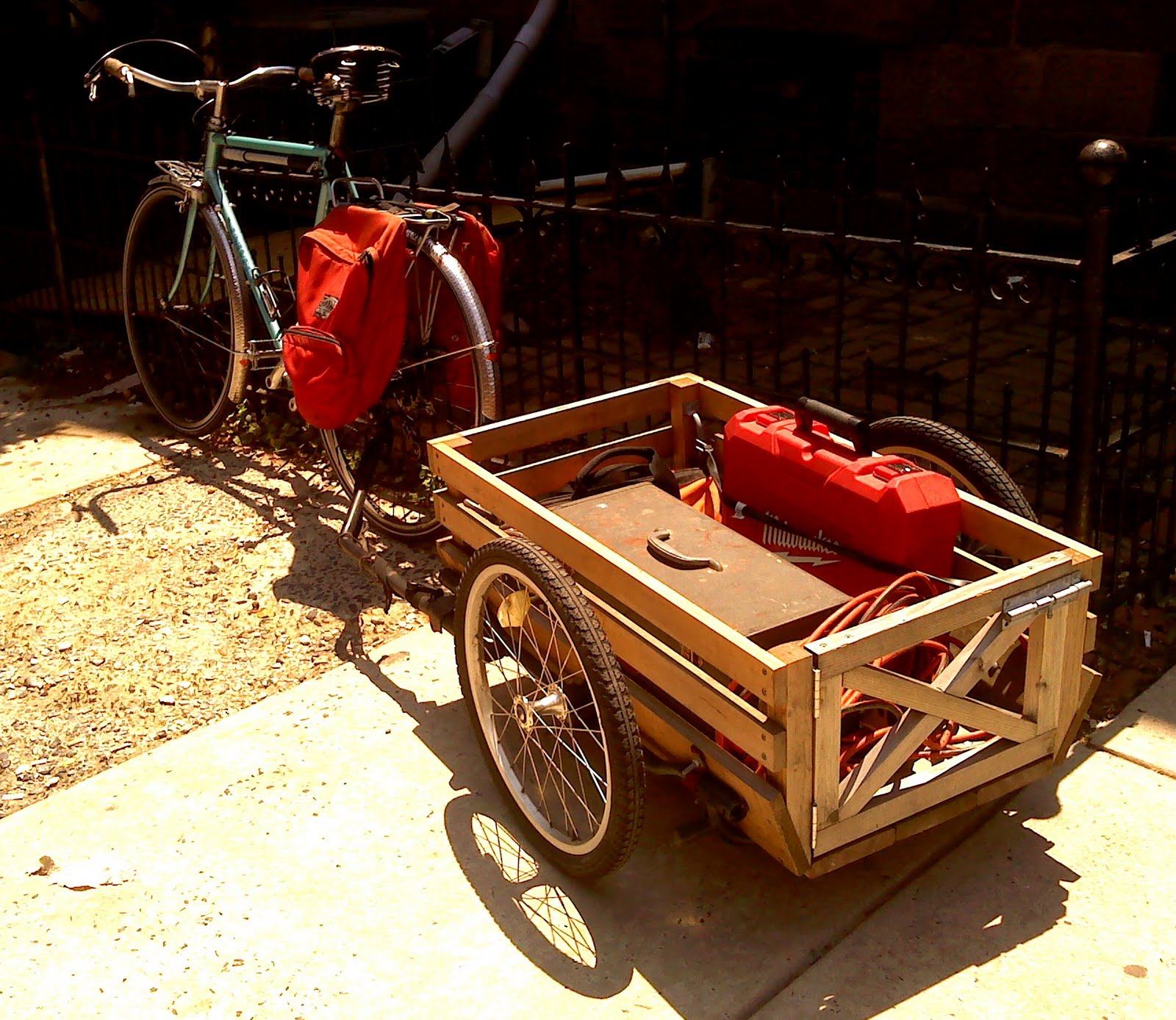 diy wooden bike trailer