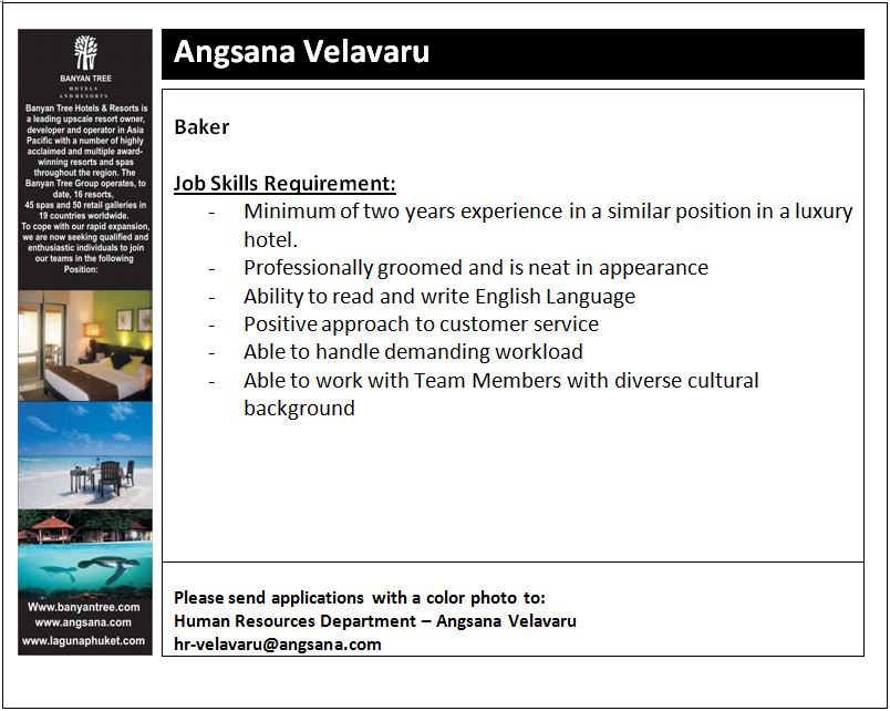 Job Maldives Fresh Jobs in Maldives Bakery Jobs at Hulhumale