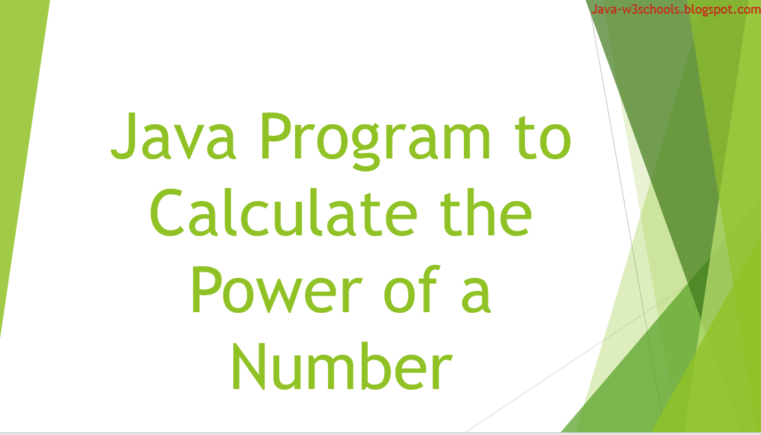 java.lang.Math.pow - Java pow method Example (Recursive and Loop ...