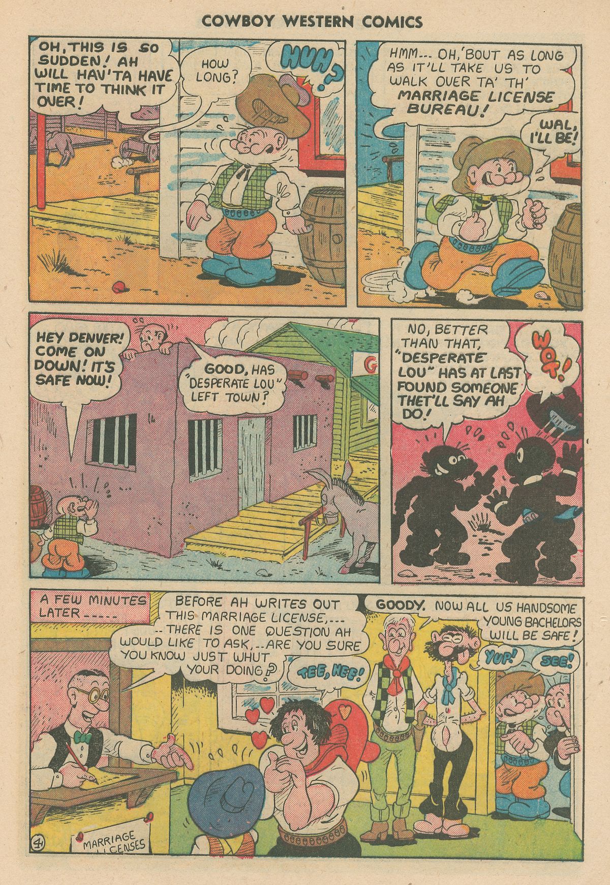 Read online Cowboy Western Comics (1948) comic -  Issue #31 - 29