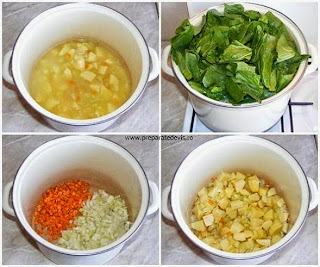 preparare ciorba taraneasca de casa cu spanac si oua intregi, preparare supe ciorbe de legume cu oua intregi, retete culinare, retete de mancare, mancaruri cu legume, 