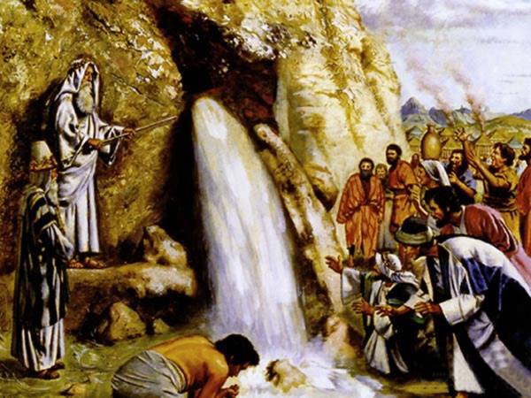Bible History Wait In The Wilderness Water From A Rock Moses