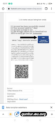 Sukses membuat akun v2ray vmess untuk membuat confiq napsternetv Berhasil membuat akun v2ray vmess server Indonesia