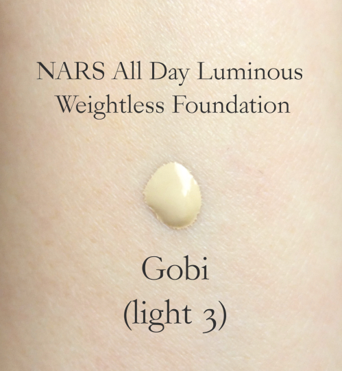 NARS All Day Luminous Weightless Foundation Gobi swatch