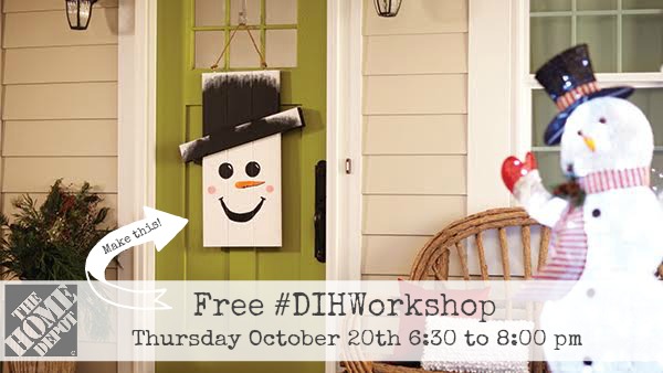 Reversible Seasonal Door Hanger, MyLove2Create Homedepot #dihworkshop