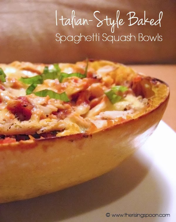 ItalianStyle Roasted & Baked Spaghetti Squash Bowls The Rising Spoon