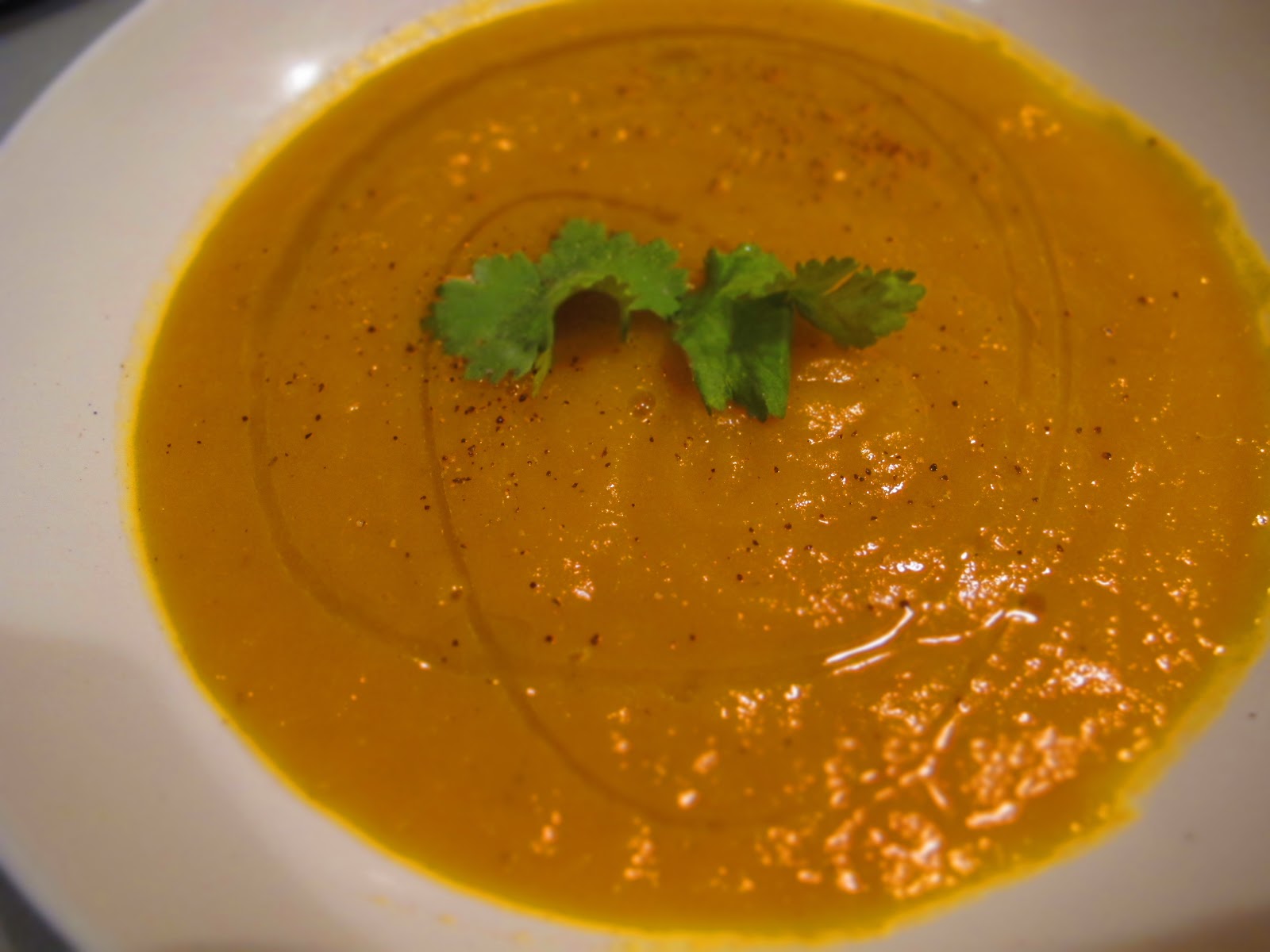 La Flexitarienne Potage de carotte patate douce et gingembre