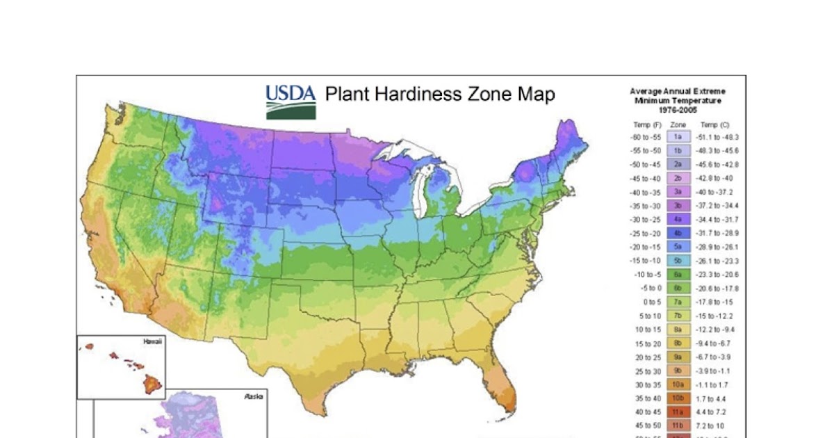 Map Of Us Plant Hardiness Zones - Map