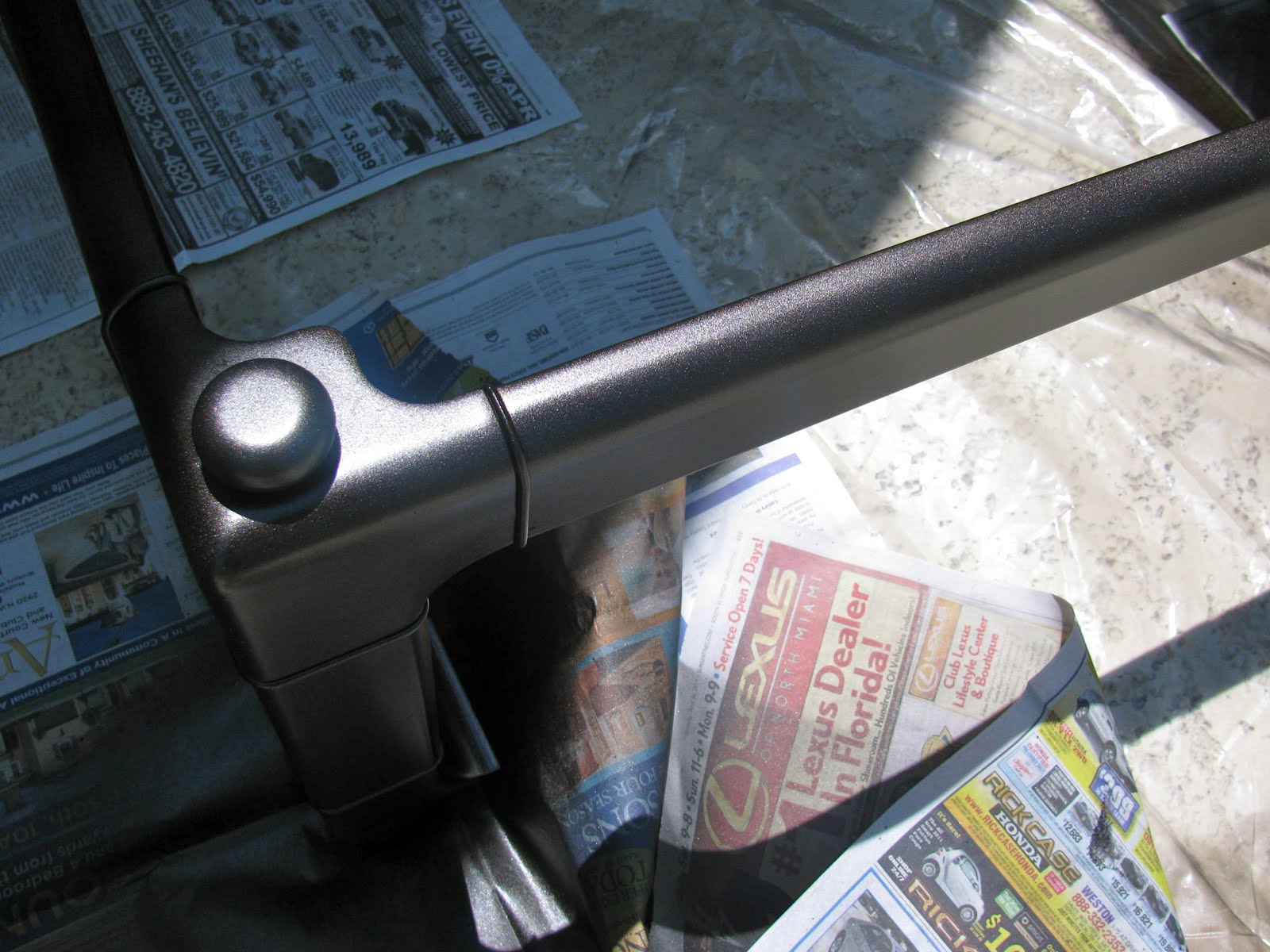 MAY DAYS Spray Paint Brass Coffee Table Makeover