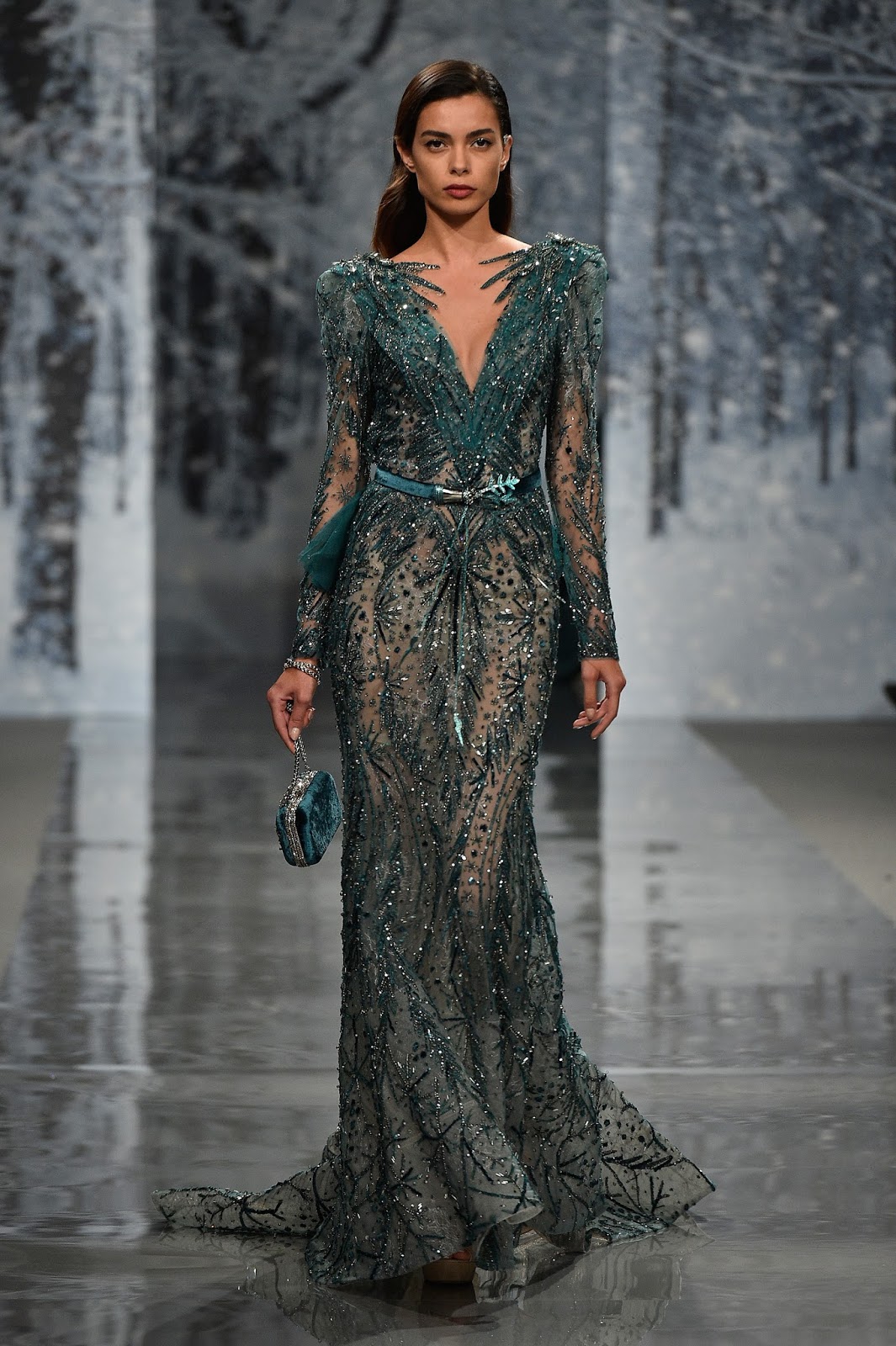 ZIAD NAKAD - Paris Fashion Week Fall-Winter 2017-2018 “THE SNOW CRYSTAL FOREST” during Paris Haute Couture Fashion Week