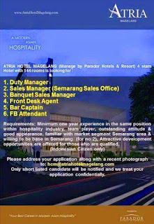Lowongan Kerja Atria Hotel Magelang by loker magelangan