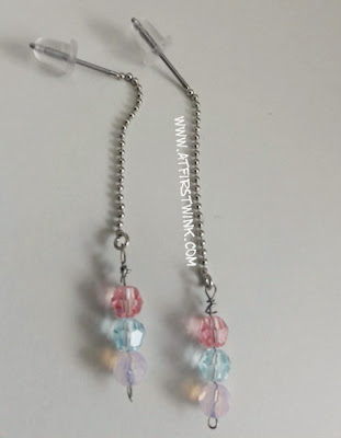 handmade swarovski earrings pastel colors