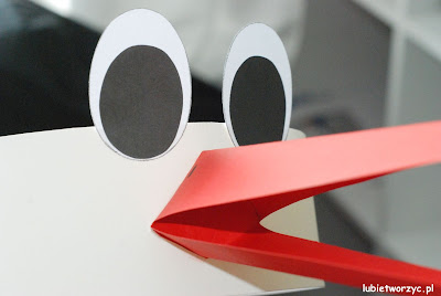 Bocian - papierowa opaska na głowę