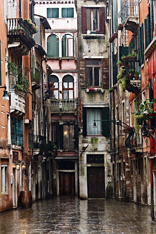 Rainy Day in Venice, Italy