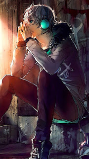 Guy listening to something he likes