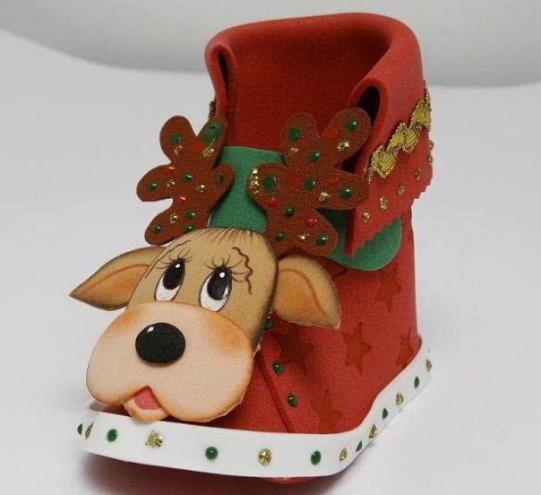 navidad con patrones: Botas Navideñas