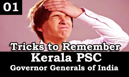 Trick to Remember Governor General of India - Kerala PSC