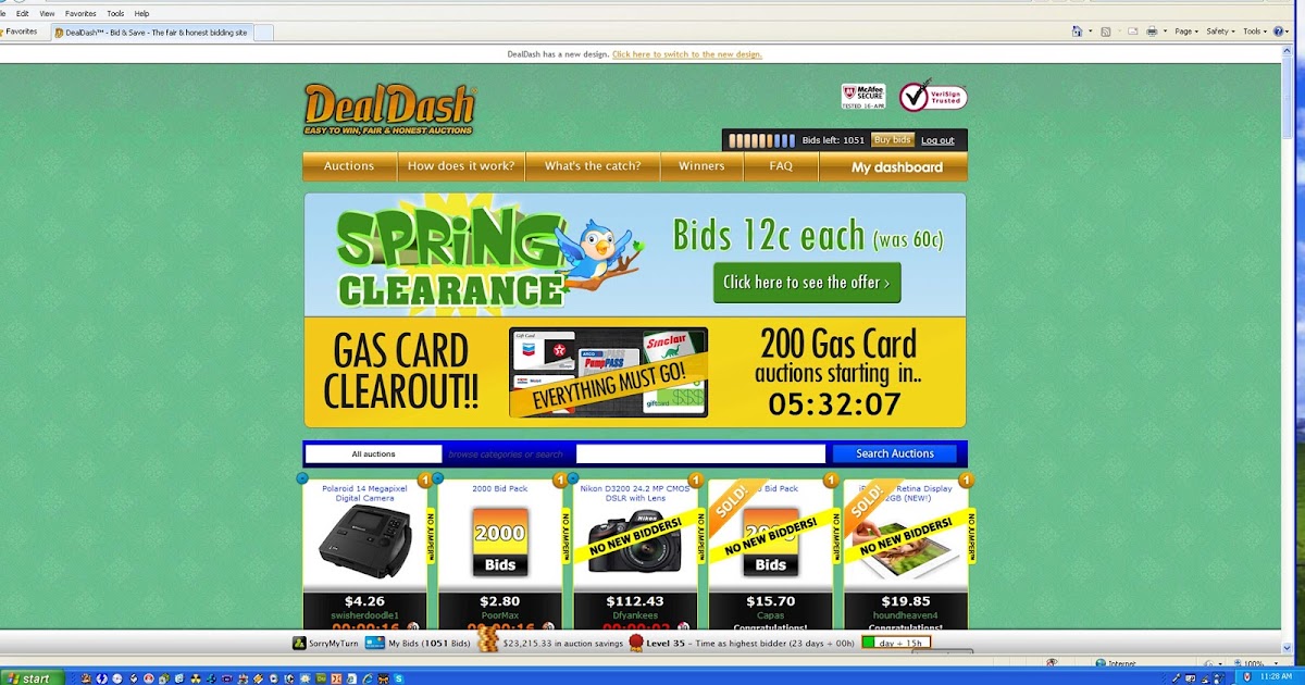 DealDash Shopping Spring Clearance Sales