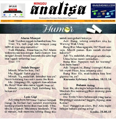 Harian Analisa Medan edisi Minggu, 09 Agustus 2015
