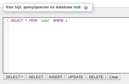 menjalankan sql pada phpmyadmin