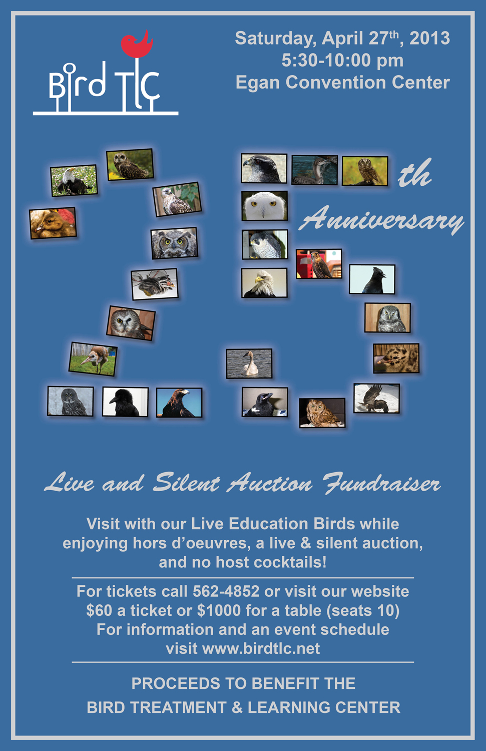 Bird Treatment and Learning Center Bird TLC 25th Anniversary / Live
