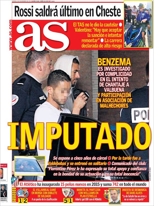 Real Madrid, AS: "Imputado"