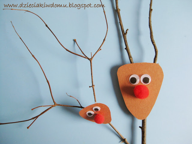 rudolf renifer z patyków dla dzieci rudolf renifer z patyków dla dzieci