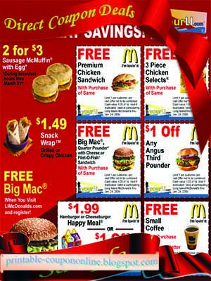 Mcdonalds coupons au