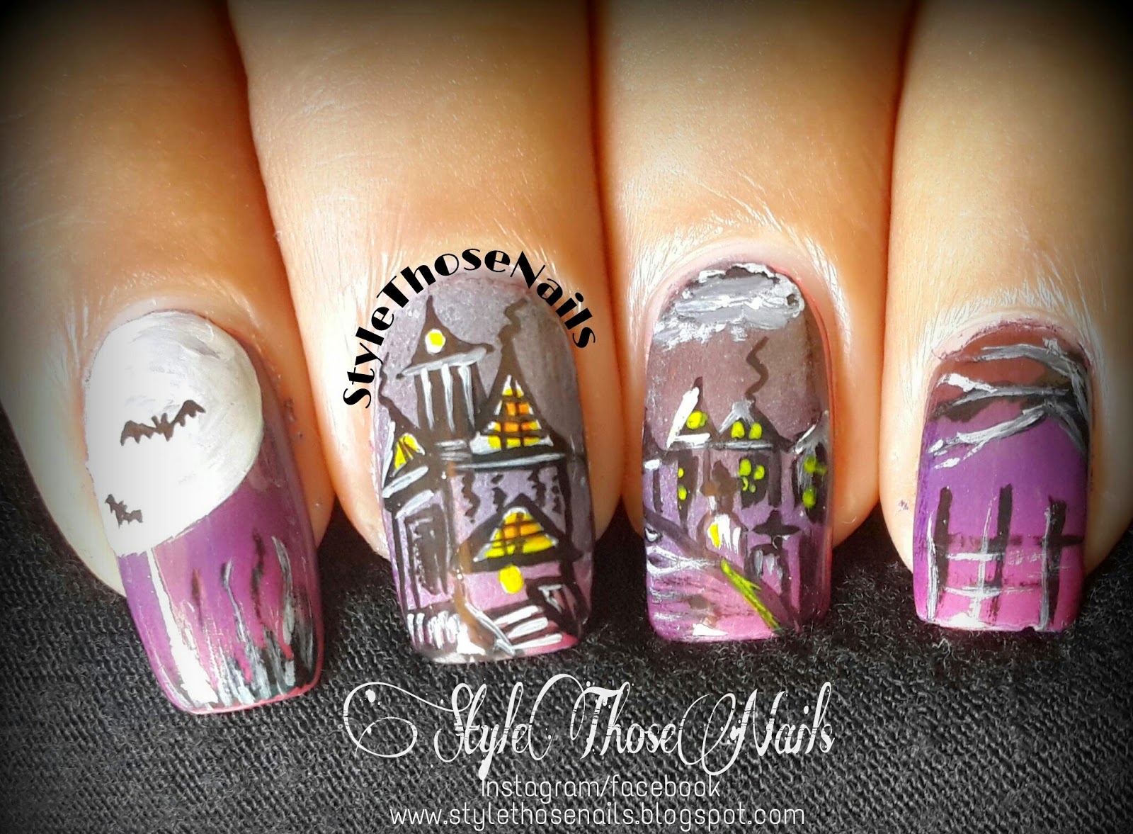 3. Haunted House Nails - wide 4