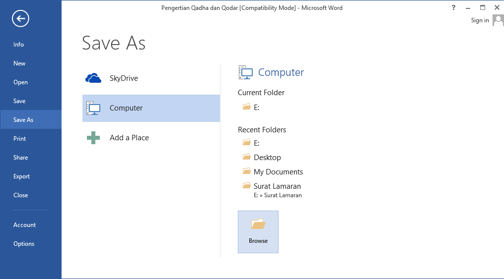Cara Mengubah File Word Menjadi PDF Pada Microsoft Office 2013 dan 2010 2