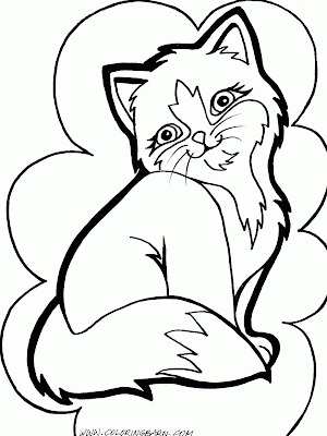 Line Drawing :: Clip Art :: Cat :: Kitten