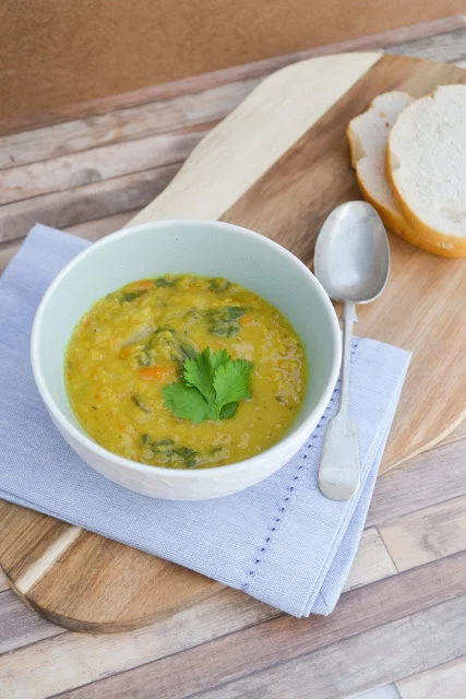 Spiced Carrot, Lentil and Chickpea Soup #soup #lentilsoup #spinachsoup #carrotsoup #vegansoup #easysoup