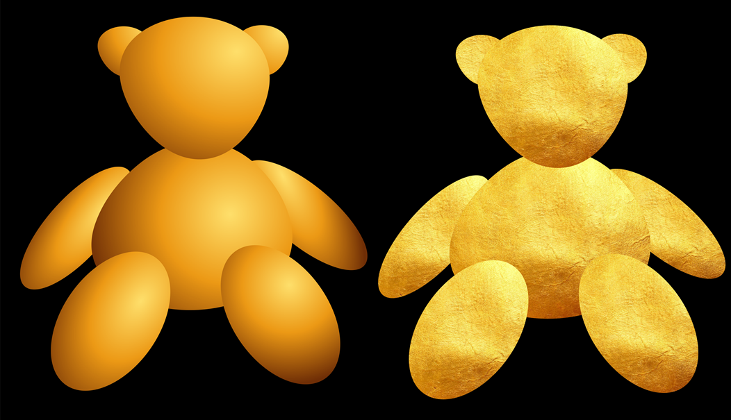 cara membuat emas maskot boneka beruang di coreldraw dengan memberikan