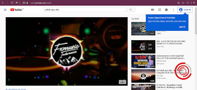 1. Langkah pertama silakan kalian buka video YouTube yang ingin diputar berulang-ulang terlebih dahulu, misalnya DJ Remix Indonesia