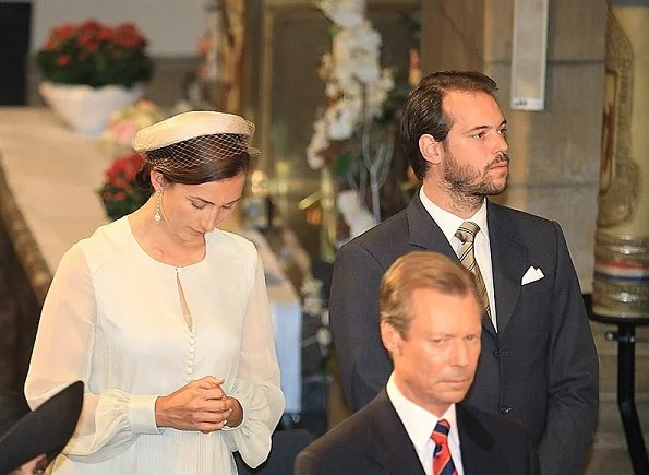 Grand Duke Henri and Grand Duchess Maria Teresa, Prince Guillaume and Princess Stéphanie, Prince Félix and Princess Claire at Pontifical Mass