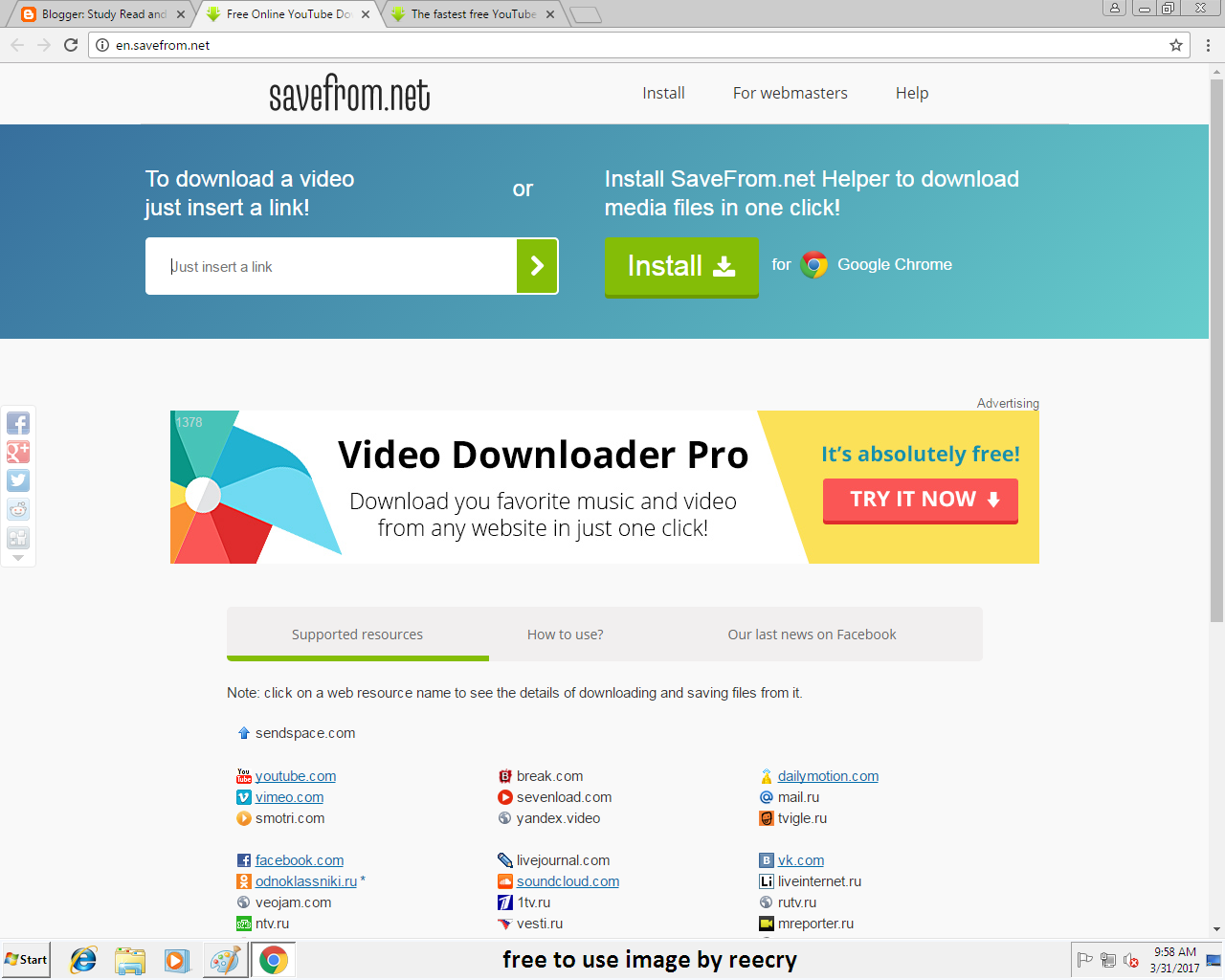 Видео сайт net. Савефром. Video downloader professional.