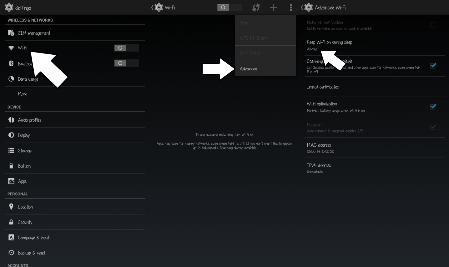wifi tidak mau konek di android