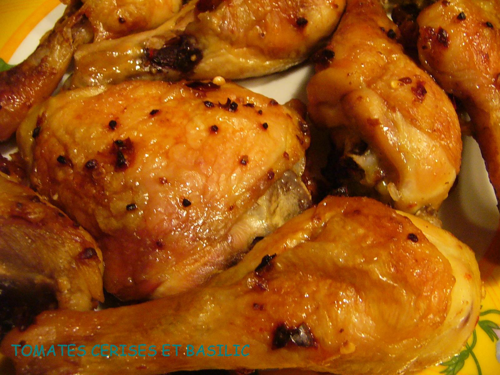 Tomates cerises et Basilic Poulet BBQ à la sauce Piri Piri