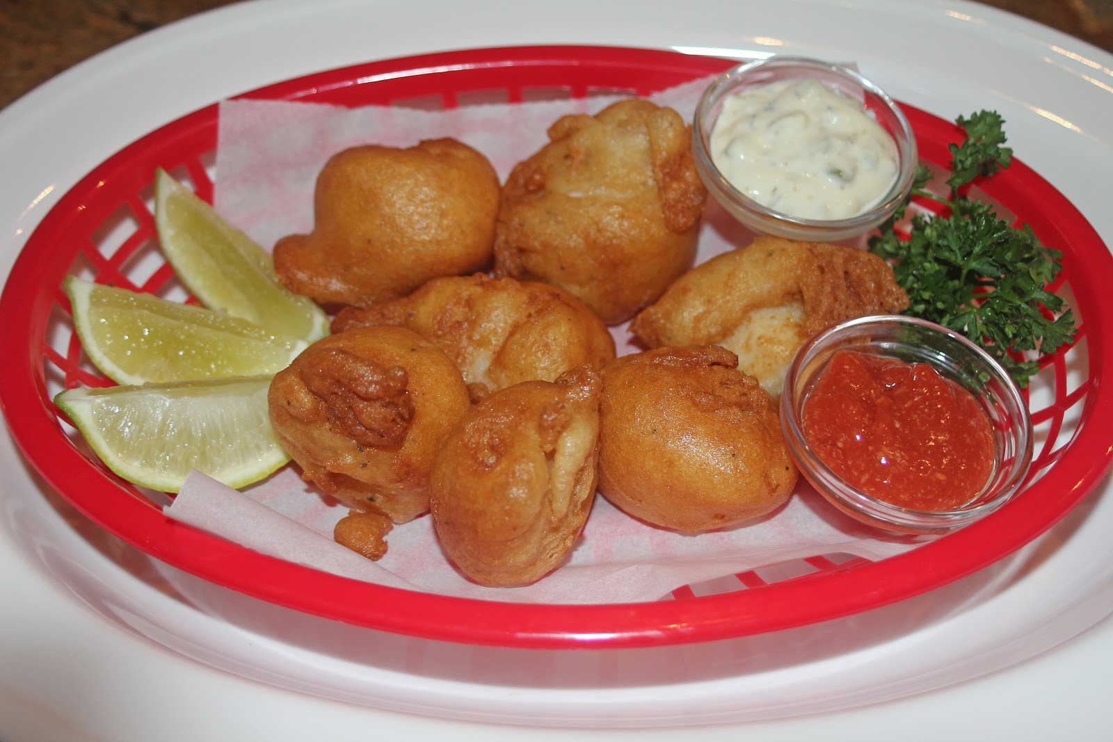 The Grub Files Cooking with Camissonia BeerBattered Fried Scallops